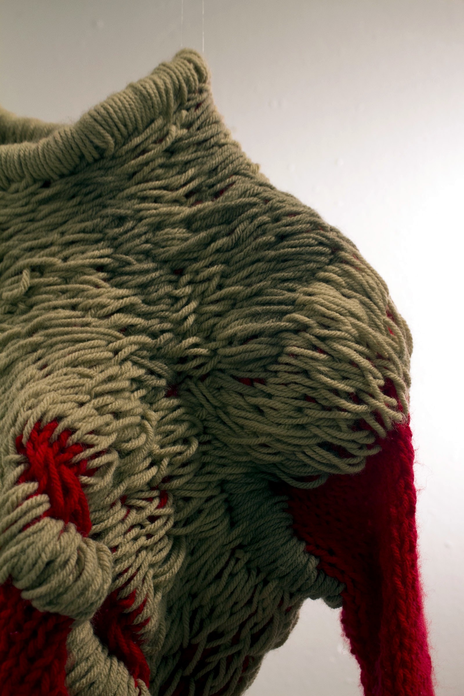 Archive macro image of overscale looped knit construction
